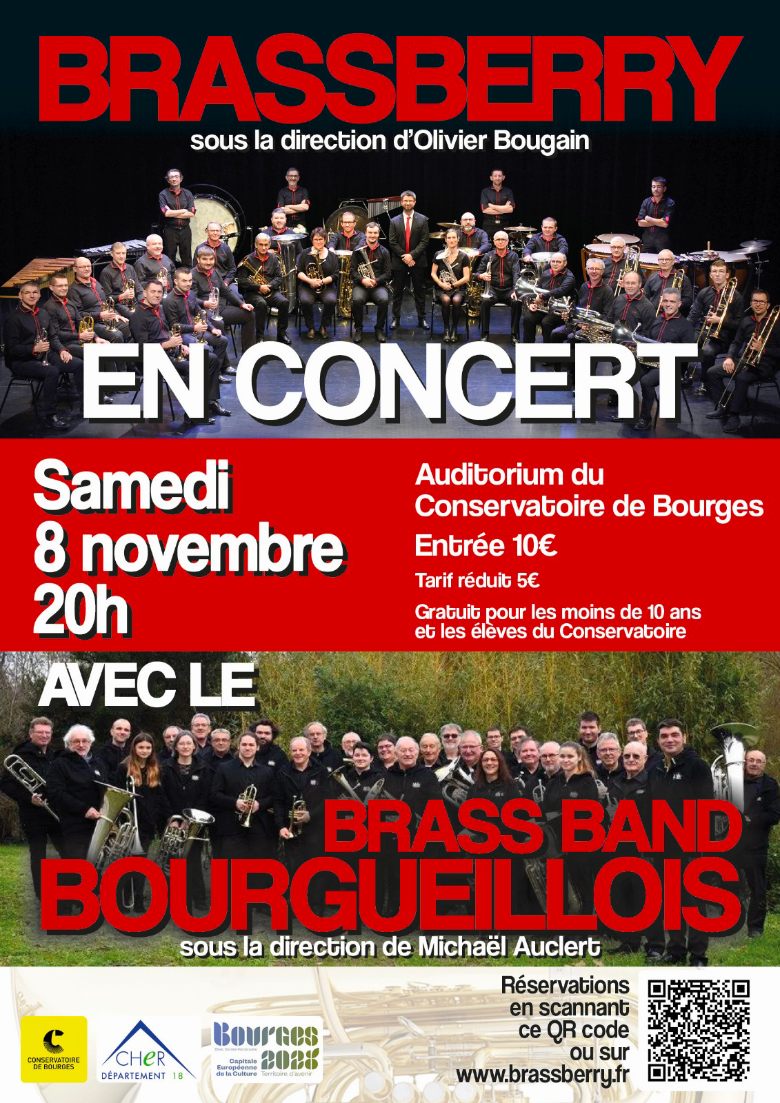 Affiche : Concert avec le Brass Band Bourgueillois